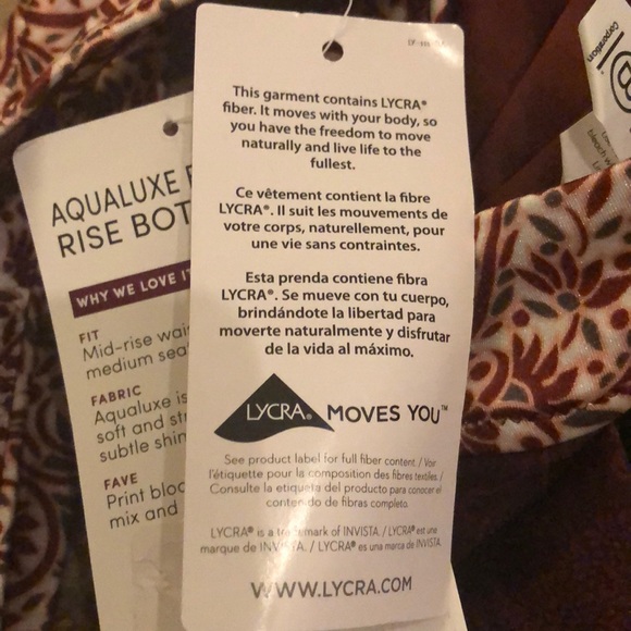 Athleta Bikini Bottom NWT Medium Aqualuxe Batik - Picture 4 of 8